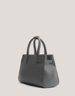 Gray leather Mini Emily Satchel bag