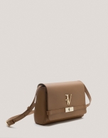 Camel leather Emily Satchel shoulder bag 