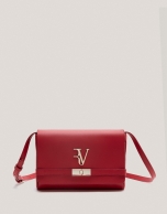 Bolso bandolera Emily Satchel piel rojo