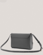 Gray leather Emily Satchel shoulder bag 