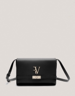 Black leather Emily Satchel shoulder bag 