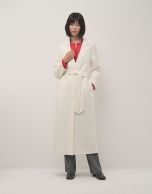 Ivory two-faced long coat 