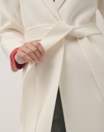 Ivory two-faced long coat 