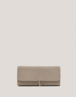 Bolso Clutch Ariana piel serpiente crudo