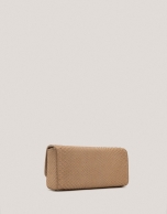 Beige snakeskin Ariana clutch bag