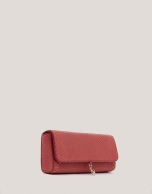 Bolso Clutch Ariana piel serpiente rojo