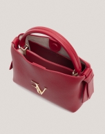 Red leather mini Nina handbag